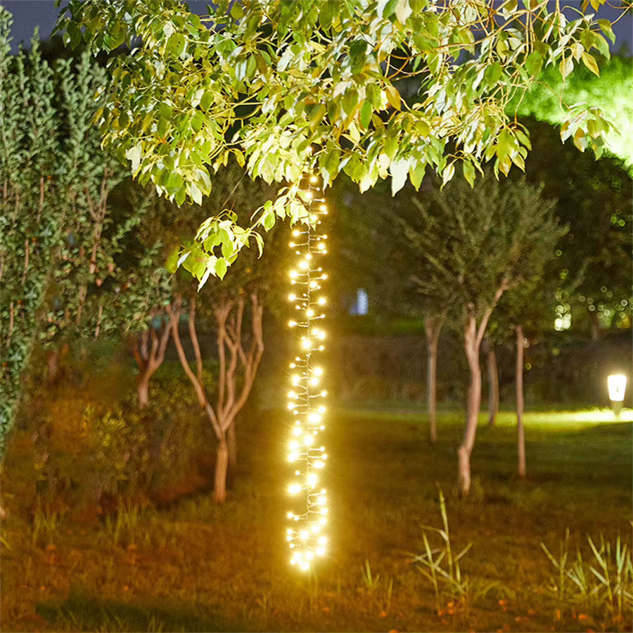 PAMNNY Meteorschauer-Lichterkette mit 360 LEDs als Icicle-Eiszapfenbeleuchtung für Außenbereich, wasserdichte Weihnachtsbeleuchtung mit EU-Stecker für Garten, Party und Hochzeit - Bild 2