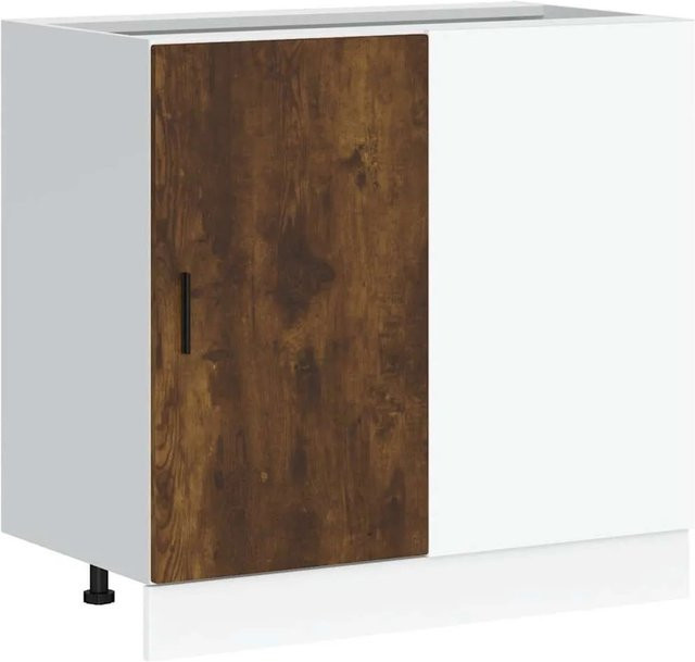 vidaXL Küchenunterschrank Lyon in Räuchereiche, Braun, B/T/H: 60 x 46 x 81,5 cm - Bild 1