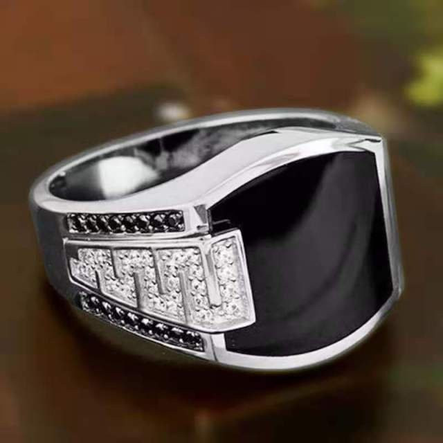 Ring Türkisperlen, Silber, Zirkonia, Perle, Unisex, Vintage - Bild 1