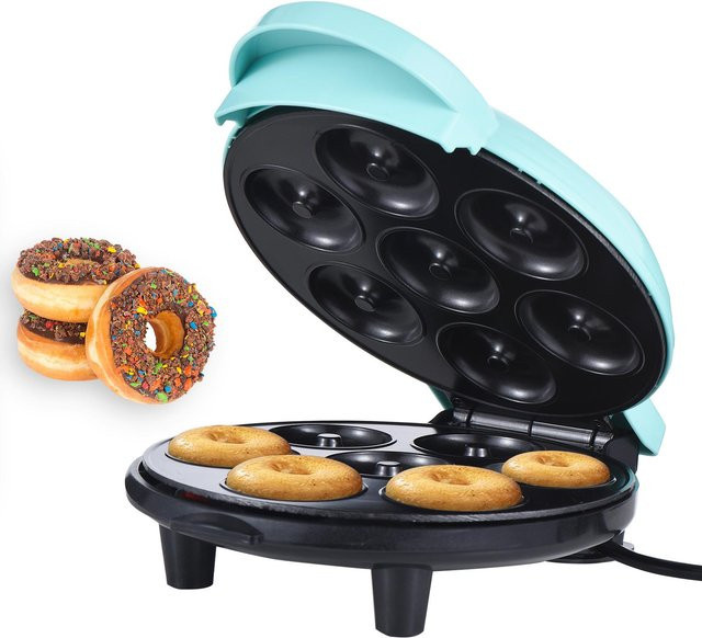 Dash Mini Donut Maker Maschine in Grün mit 700 W und Antihaftbeschichtung für 7 Donuts - Bild 1