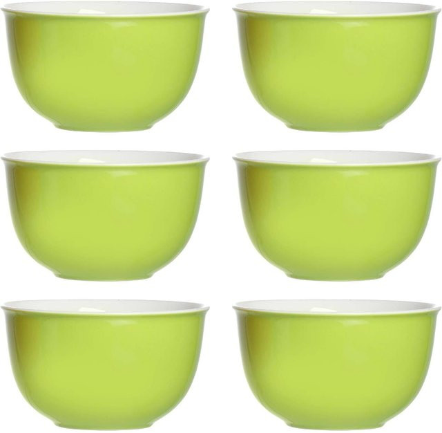 Ritzenhoff & Breker Müslischalen Doppio aus Keramik, Grün, 6er Set, Durchmesser: 14 cm - Bild 1