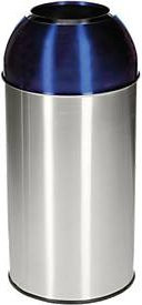 Abfallsammler Orgavente von Probbax aus Edelstahl in Blau, Volumen 40 l, rund, Durchmesser: 38 cm, Höhe: 74 cm - Bild 1