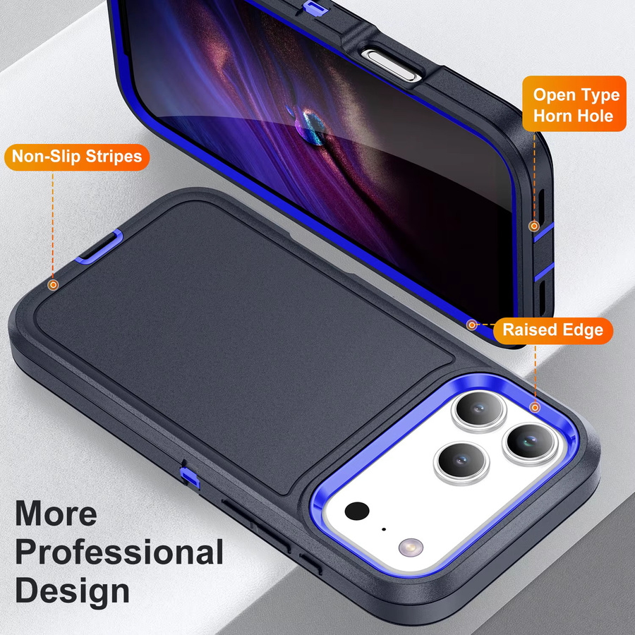 3-in-1 Panzerhülle in Militärqualität für Apple iPhone 13 bis iPhone 18 Pro Max, Sturzsichere Schutzhülle aus TPU und PC, Ott-Box - Bild 2