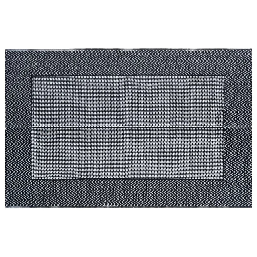 vidaXL Outdoorteppich mit Jacquard-Muster in Grau, B/B: 190 x 290 cm, Polypropylen - Bild 2