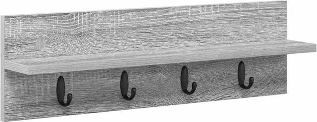 vidaXL Wandmontierter Nachttisch in Grau Sonoma, B/T/H: 60 x 10,5 x 18 cm - Bild 1