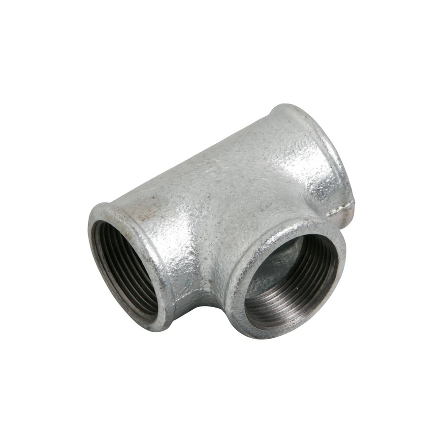 LUX-TOOLS T-Stück aus verzinktem Kunststoff mit IG 38,9 mm (Rp 1 1/4 Zoll), silber - Bild 2