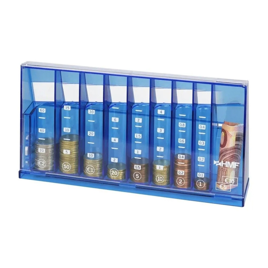 HMF Münzsortierer Euro Spardose Blau B/T/H: 24 x 5 x 12 cm - Bild 2