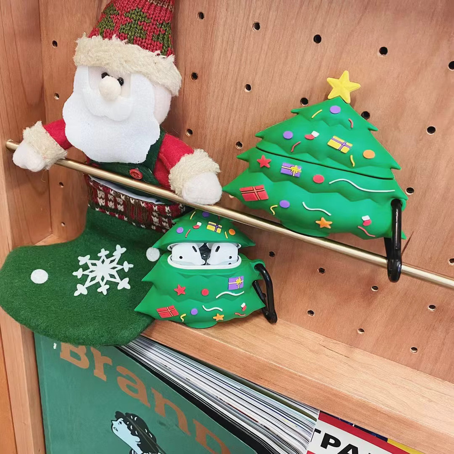 Weihnachtsbaum Schutzhülle für Apple AirPods 1 2 4 Pro 2 und Airpods Pro 3 in Grün - Bild 2