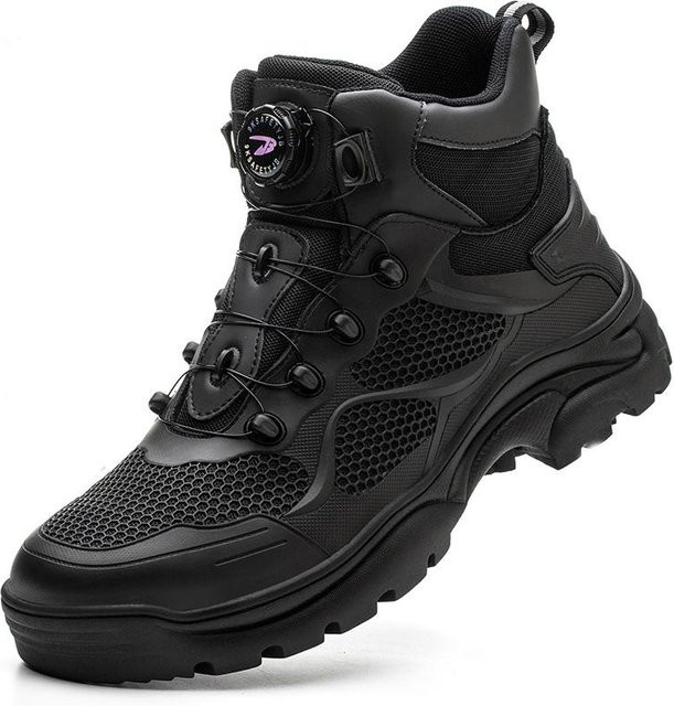 Avant-garde Sicherheitsarbeitsschuhe für Herren in Schwarz, Größe 42, atmungsaktive Arbeitsstiefel mit Stahlkappe und Pannenschutz - Bild 1