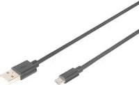 DIGITUS USB 2.0 Anschlusskabel USB-A auf Micro-USB in Schwarz - Bild 1