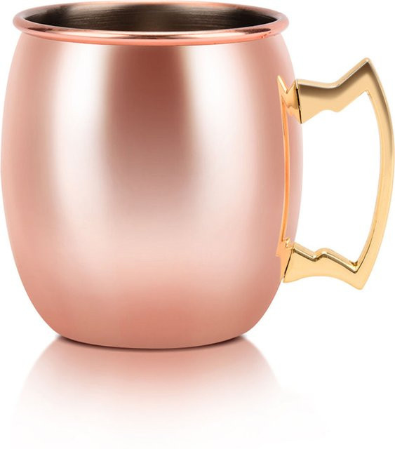 Stalgast Moscow Mule Becher aus Edelstahl in Kupfer und Gold, Höhe: 9 cm, Durchmesser: 7,8 cm - Bild 1