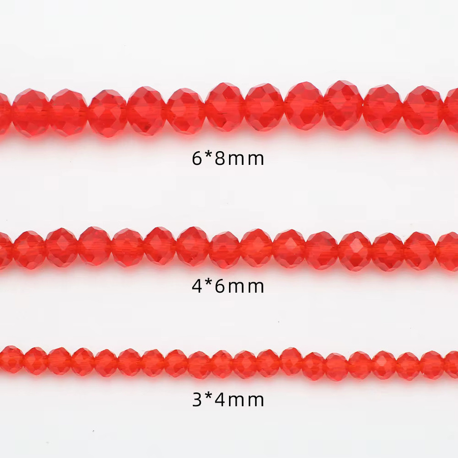 YUANZHIRUN Kristallperlen, facettierte Glasperlen, 4 6 8 mm, Unisex - Bild 2
