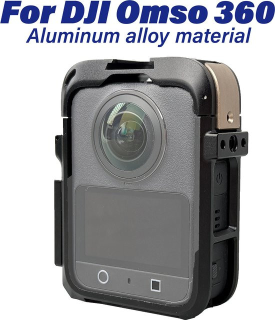 DJI Osmo 360 Kamerakäfig aus Aluminium in Schwarz mit Metallgehäuse und Erweiterungshalterungen - Bild 1