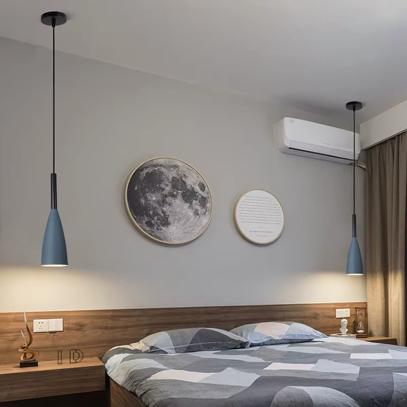 OSABO Pendelleuchte im nordischen Design, minimalistische Hängelampe in Mehrfarbig und Schwarz, E27 Fassung für Küche, Esszimmer oder Schlafzimmer - Bild 3