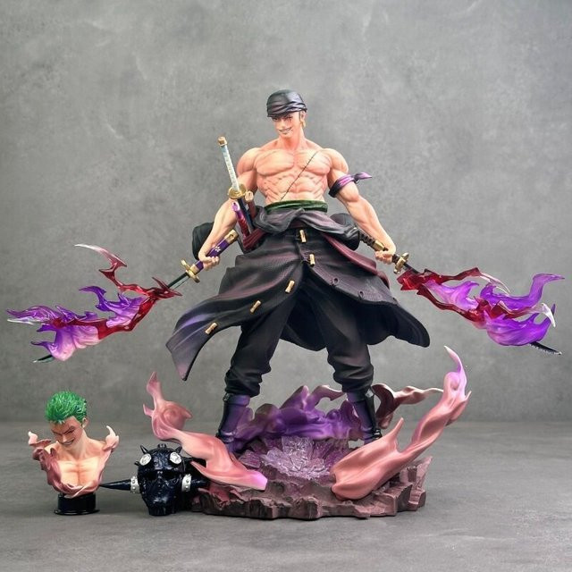 Bandai One Piece Roronoa Zoro Golden Mountain Aura Burst Figur, 28cm - Bild 1
