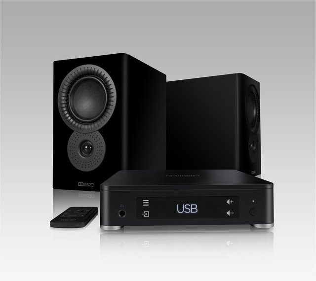 Mission LX Connect Regallautsprecher Set in Black mit Bluetooth, HDMI und USB, aktiv betrieben - Bild 1