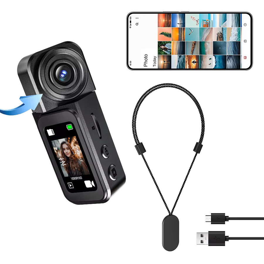Vandlion A75 4K Action-Kamera mit Touchscreen, Schwarz, WLAN und App-Verbindung für freihändige POV-Videoaufnahmen - Bild 4