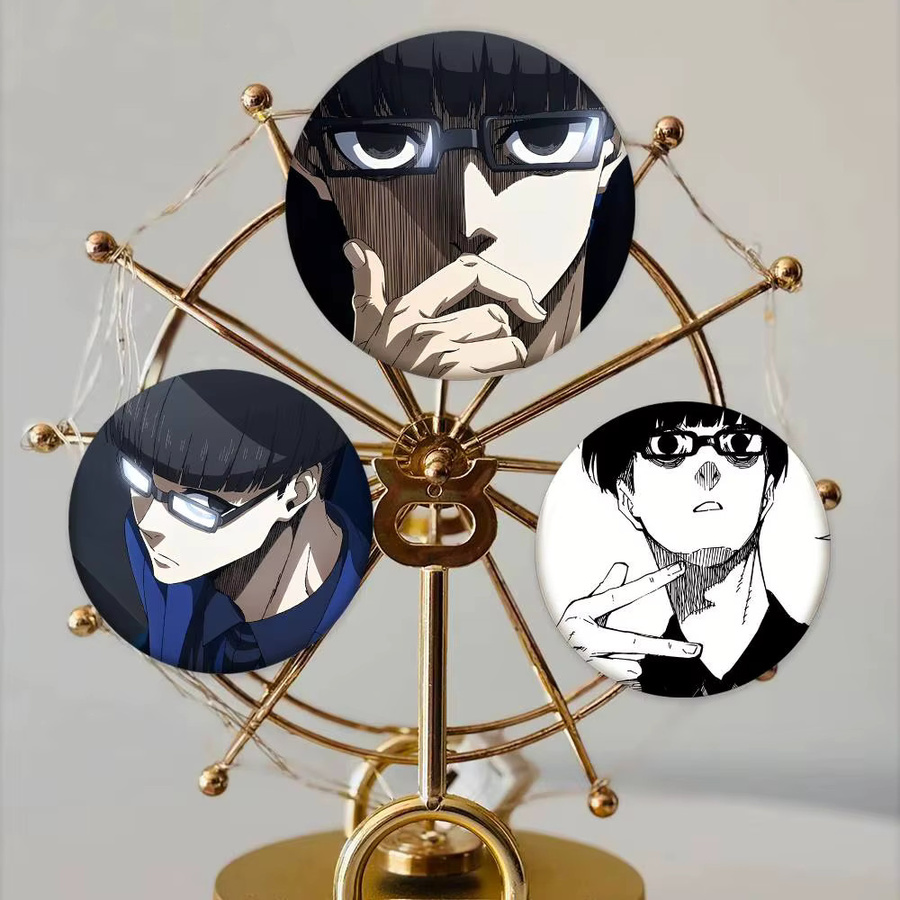 Mesuca Brosche, Anime Jinpachi Ego, Emaille-Pin, Rund - Bild 4