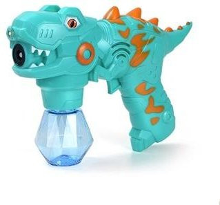 Binchi Outdoor Product Dinosaurier Seifenblasenpistole, elektrisch, mit Licht und Musik, grün, ab 3 Jahre - Bild 1