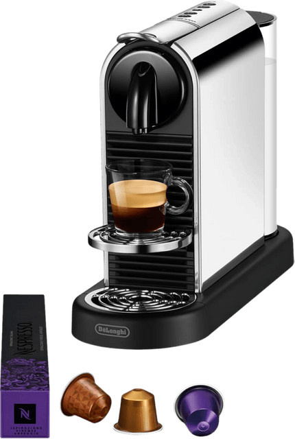 Nespresso De'Longhi CitiZ Platinum EN220.M Kapselmaschine in Silber mit Edelstahl-Elementen und Auto-Shutoff - Bild 1