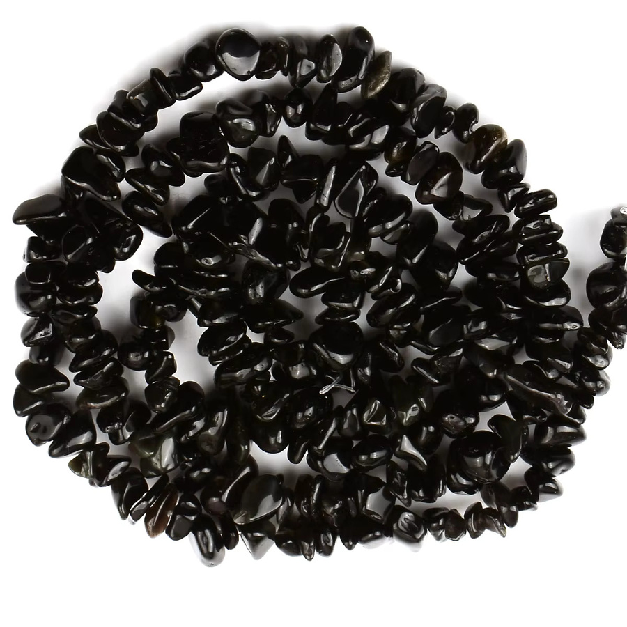 NASSBORO Perlen, Schwarz, 5-8mm - Bild 2