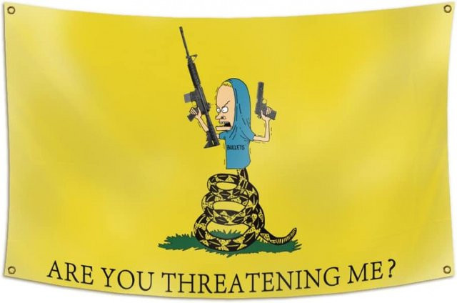 DESLOPIE Flagge mit Text in Blau und Gelb, Rechteckige Textildekoration für Innen und Außen, B/H: 150 x 100 cm - Bild 1