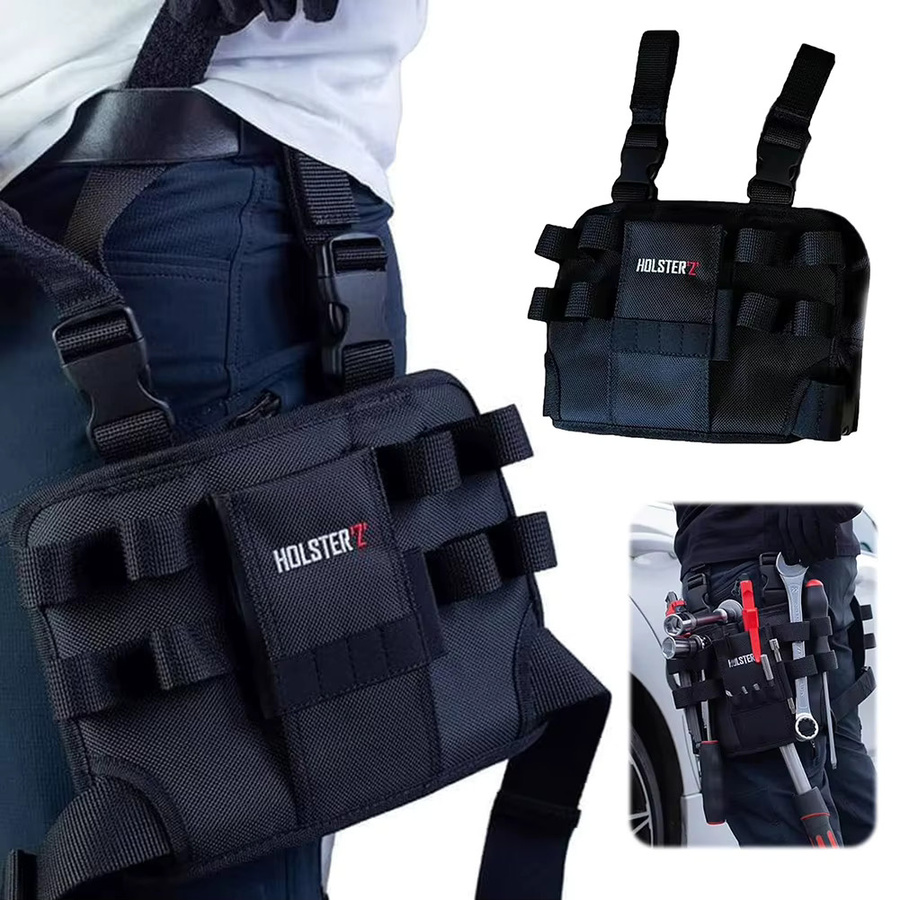 Alloet Holster-Reparatur-Werkzeugtasche für das Bein in Schwarz - Bild 5