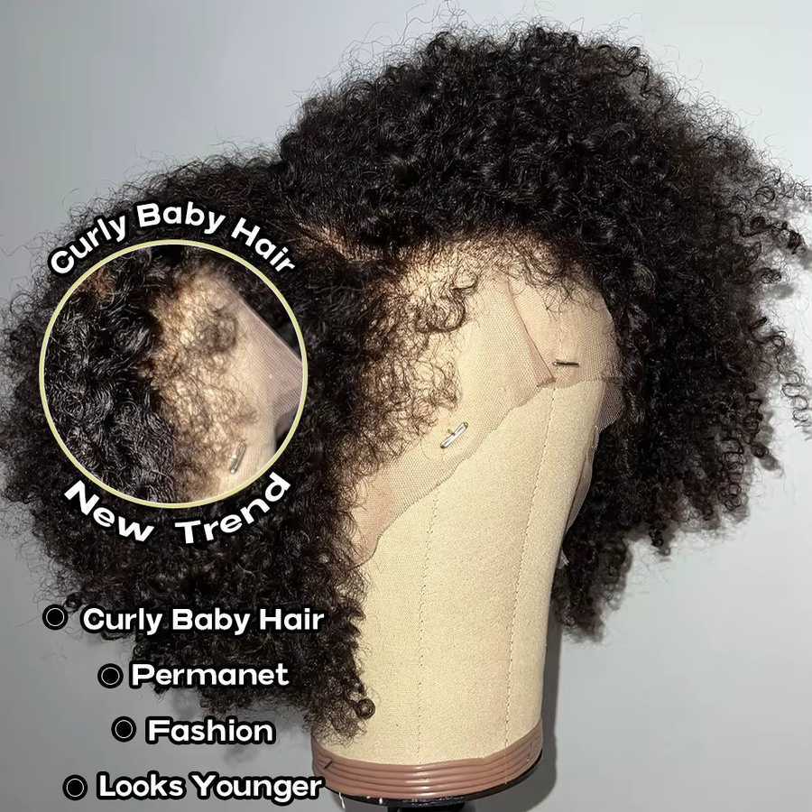 Charming Queen Perücke, Lockiger Bob, Remy Brazilian Human Hair, Damen - Bild 3