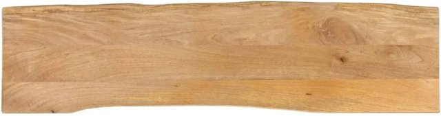 vidaXL Tischplatte aus Massivholz Mango mit Baumkante, Braun, B/T/H: 180 x 40 x 2,5 cm - Bild 1