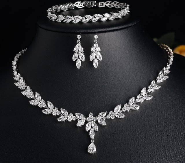 ZAKOL Schmuck-Set, Zirkonia, Silber, Damen, Hochzeit - Bild 1
