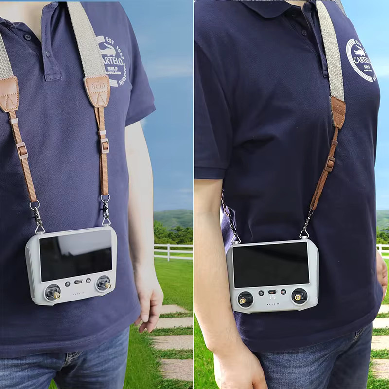 SZKOSTON Fernbedienungs-Lanyard für DJI RC, RC 2 und RC PRO in Schwarz, verstellbares Umhängeband mit Bildschirm-Aufhängegurten für Mini 3, Mini 3 Pro, Mavic 3 und Air 3 - Bild 2