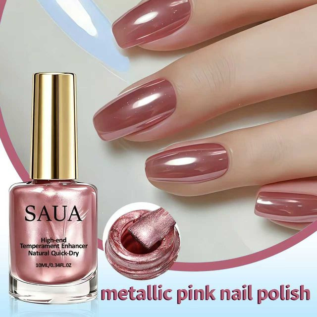 SAUA Nagellack, Roségolden, Metallic - Bild 1