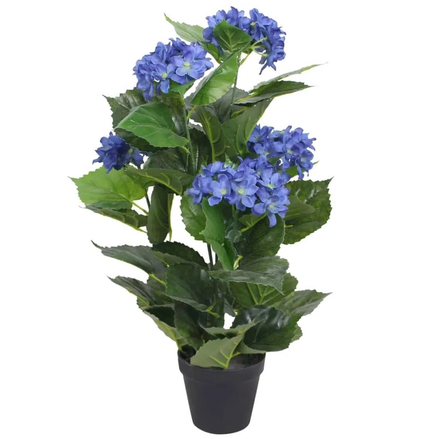 vidaXL Künstliche Hortensie in Blau mit Topf, Höhe: 60 cm - Bild 2