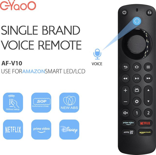AF-V10 Alexa Fire TV Pro Fernbedienung mit Fernbedienungsfinder für Fire TV Cube und Fire TV Stick 2. und 3. Generation in Schwarz mit Bluetooth - Bild 1