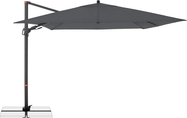 Doppler Ampelschirm MyZone Anthrazit mit Kurbelmechanik, B/T: 280 x 280 cm - Bild 1