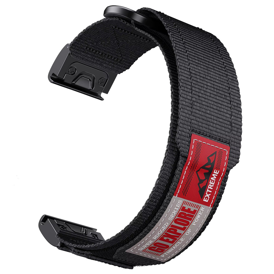 GEAR-D4 Uhrenarmband Nylon, Schwarz, Unisex, 22 mm, 26 mm - Bild 2