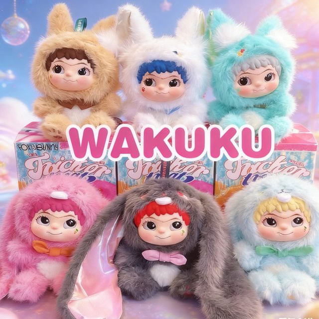 Bandai Wakuku Kaninchen Plüschpuppe, Bunt / Mehrfarbig - Bild 1