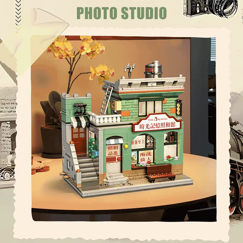 FINGERROCK Retro Street View Film Theater Foto Studio Modell Bausteine, Stadt - Bild 2