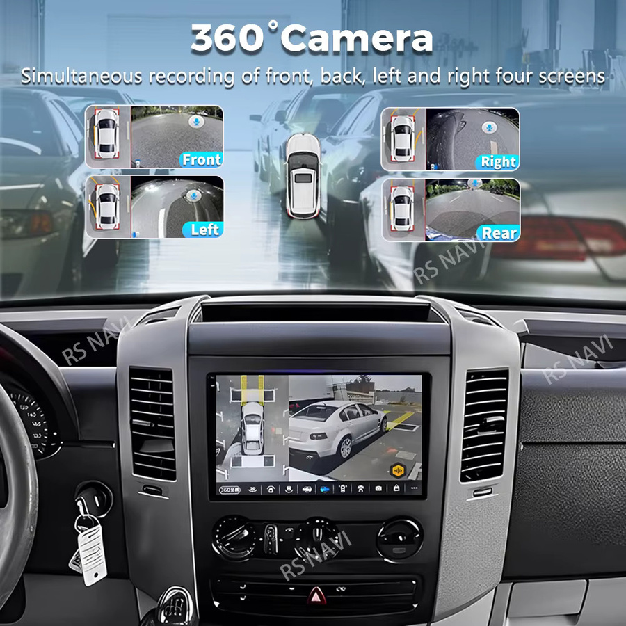 RSNAVI Android 16 Autoradio mit 2K QLED Display für Benz Sprinter und Volkswagen Crafter 2006 - 2016, Multimedia-Videoplayer mit GPS, CarPlay und Stereo, Schwarz - Bild 2
