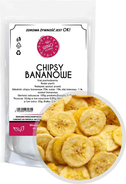 WINO SZARNIA Bananenchips 1 kg - Bild 1