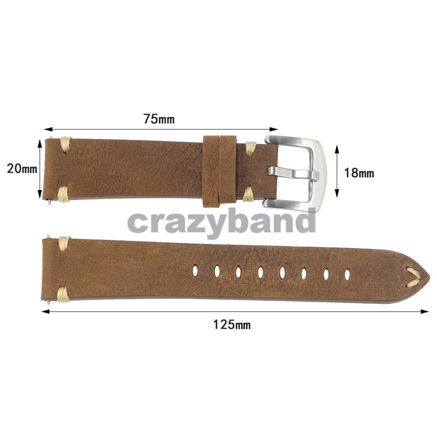 crazyband Armband, Leder, braun, Vintage, Herren und Damen - Bild 4