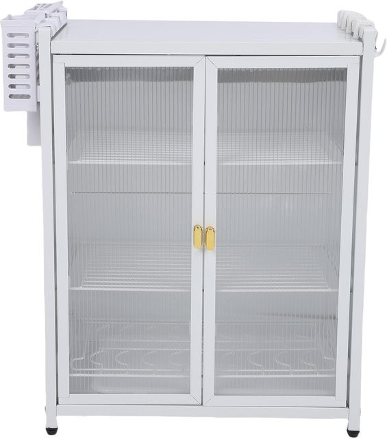 Aimo 3-stöckiger Geschirrkorb und Küchenregal-Organizer aus Metall, weiß, B/T/H: 45,0 x 28,0 x 65,0 cm - Bild 1