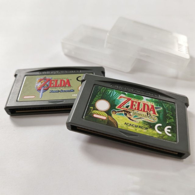 Nintendo Game Boy Advance Spielkassette mit Link To The Past, Four Swords und Minish Cap Modul für Retro-Adventure-Spiele - Bild 1