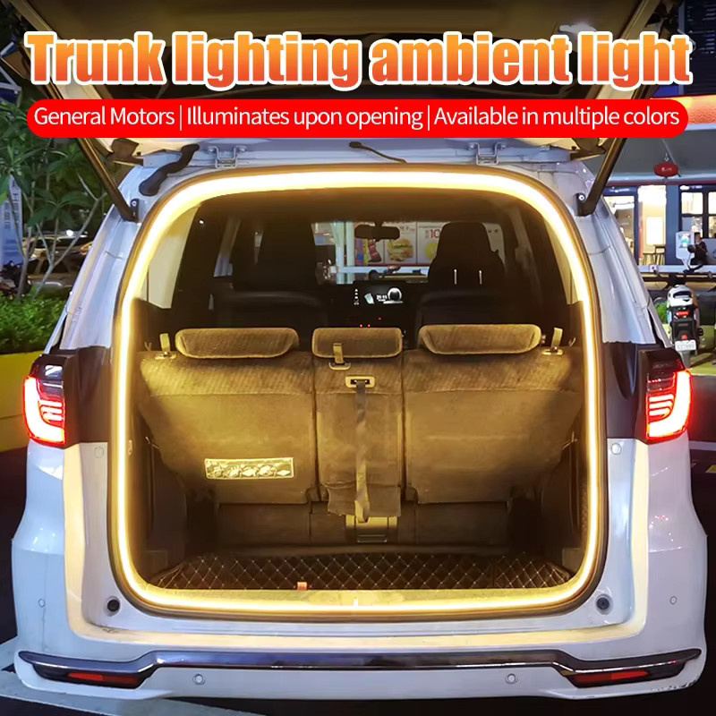 YUSATAN LED Kofferraumbeleuchtungsstreifen RGBIC Neon Flex in Weiß, 400 cm, Universal für 12V SUV und MPV - Bild 2