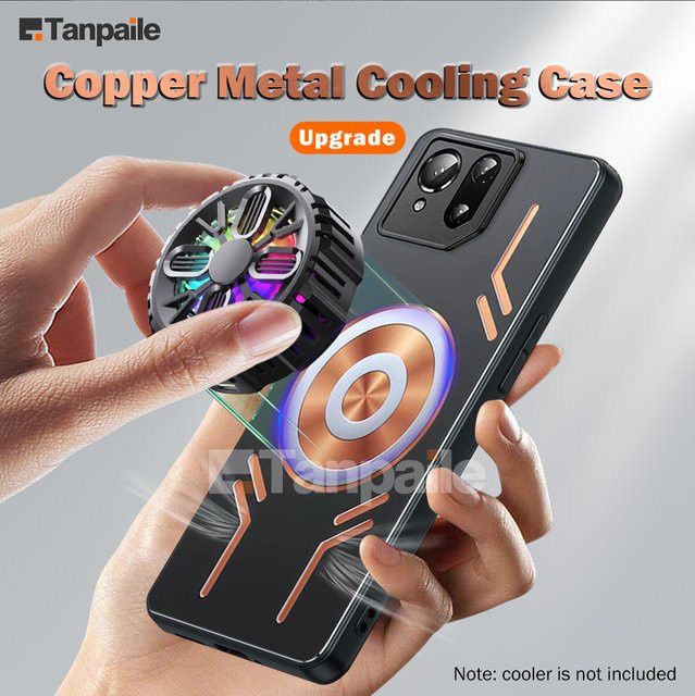 Asus ROG Telefon 9 und ROG 9 Pro Metall Kühlhülle aus Kupfer und Aluminium in Gold oder Schwarz - Bild 1