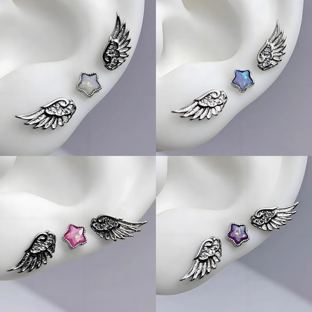 Fashion Wings Ohrring Edelstahl, Silber, Damen - Bild 1