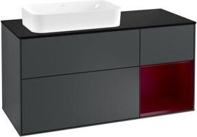 V&B Waschtischunterschrank Finion mit Wandbeleuchtung, Lackiert, Breite: 120 cm, Tiefe: 50,1 cm, Höhe: 50,1 cm - Bild 1