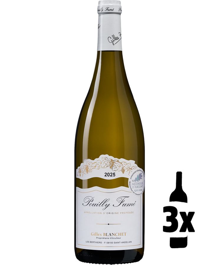 Gilles Blanchet Pouilly-Fumé Weißwein, Sauvignon Blanc, Frankreich, 0,75 l - Bild 2