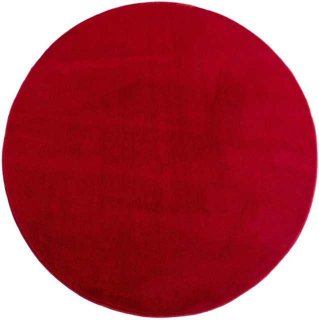 Ayyildiz Kurzflorteppich Joy rund Rot Durchmesser: 160 cm - Bild 1