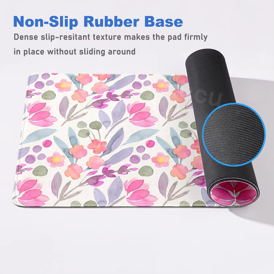 Riccu Mauspad mit Gänseblümchen-Print in Multicolour, rutschfeste Unterseite für E-Sport und Büro - Bild 2